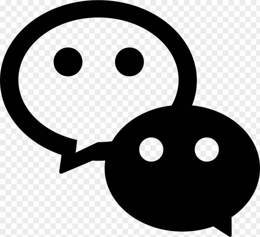 Wechat Icon Smiley Clip Art Line Black M PNG