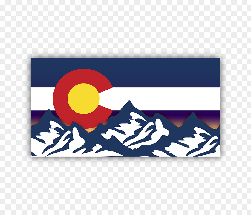 Car Flag Of Colorado Bumper Sticker PNG
