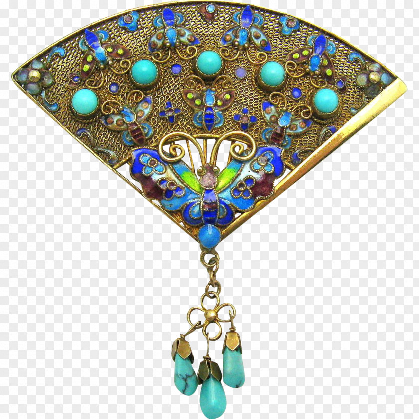 Jewellery Brooch Turquoise Gold Silver PNG
