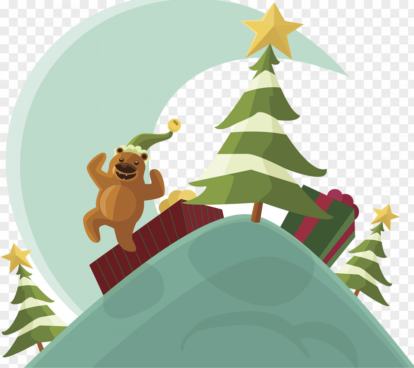 Christmas Forest Illustration Stock PNG