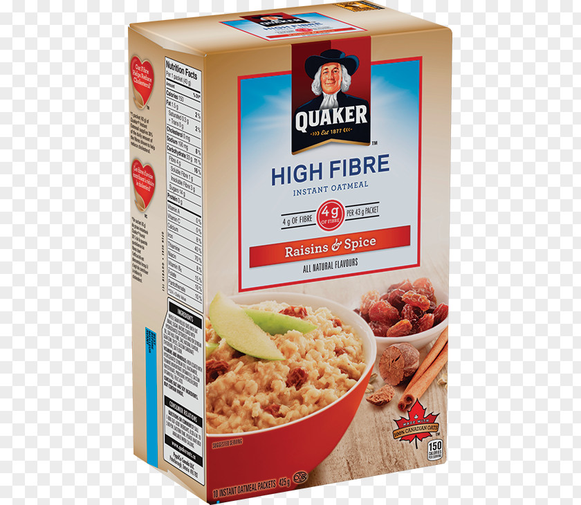 Sugar Quaker Instant Oatmeal Breakfast Cereal Oats Company PNG