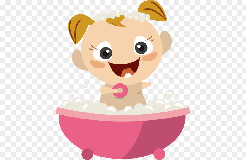 Vector Baby Shower Bathing Infant Euclidean PNG