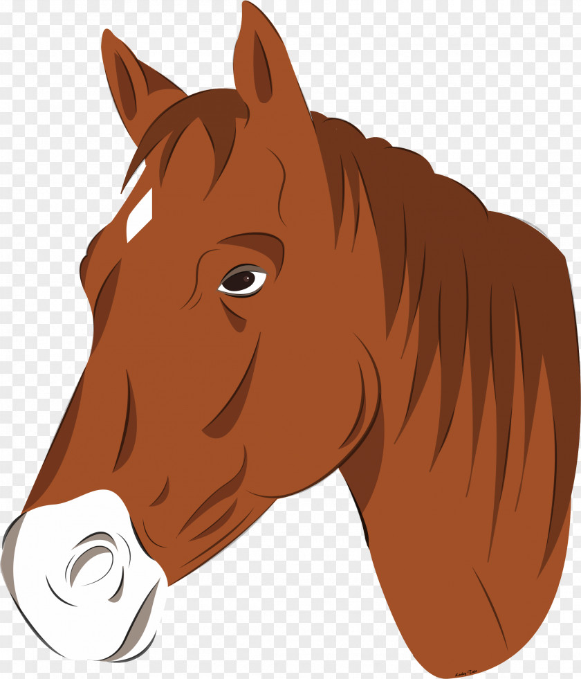 Cartoon Brown Horse Hair Mane Sorrel Head PNG