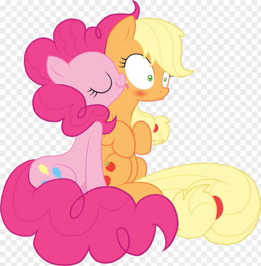 Kiss Pinkie Pie Applejack Pony Horse PNG