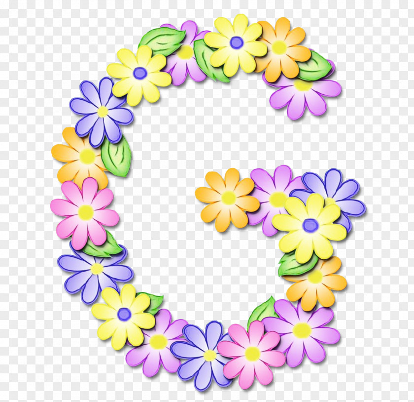 Alphabet Letter Clip Art Floral Design PNG