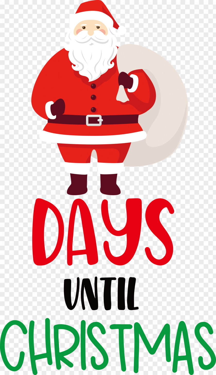 Days Until Christmas Santa Claus PNG