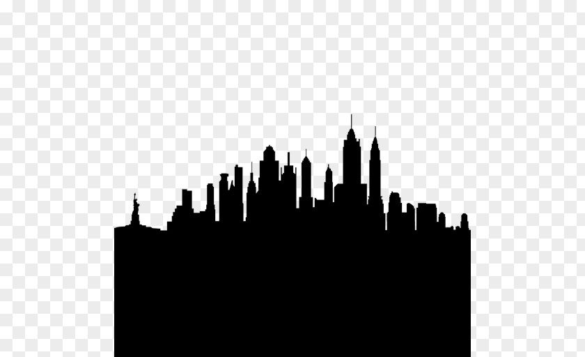 Silhouette New York City Skyline Drawing Clip Art PNG