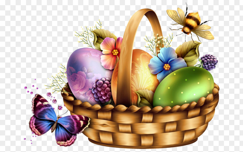 Home Accessories Picnic Basket Easter Egg Background PNG