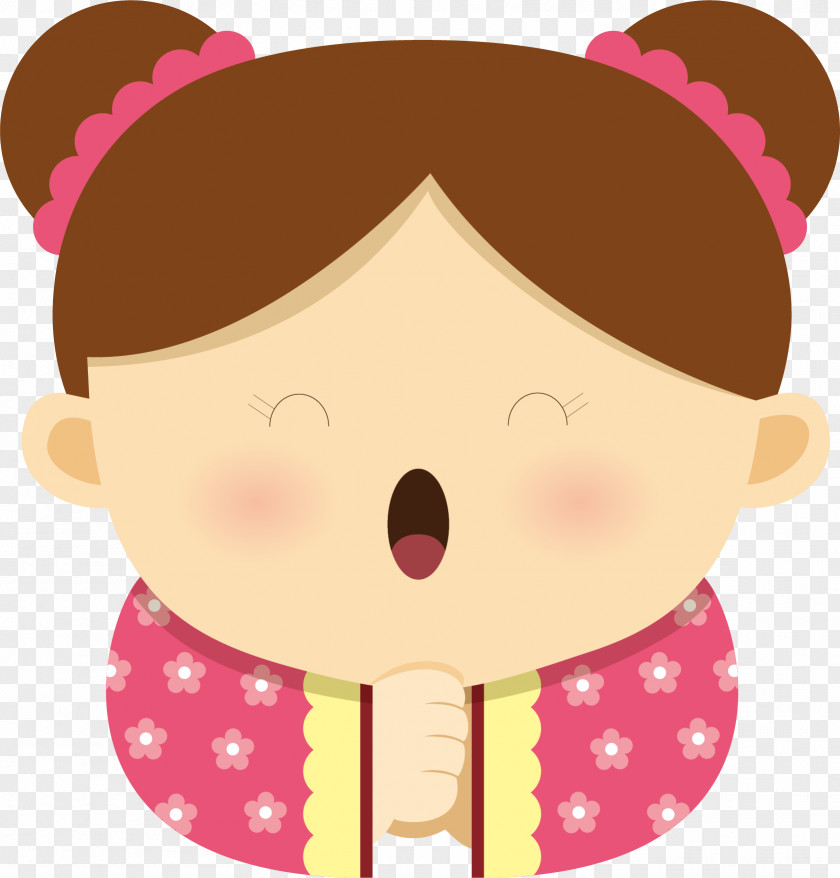 Vector Hand-painted Lucky Doll Drawing Clip Art PNG
