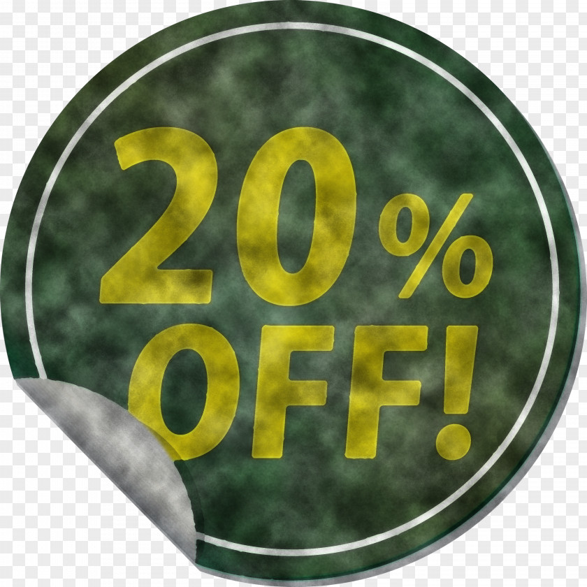 Discount Tag With 20% Off Label PNG