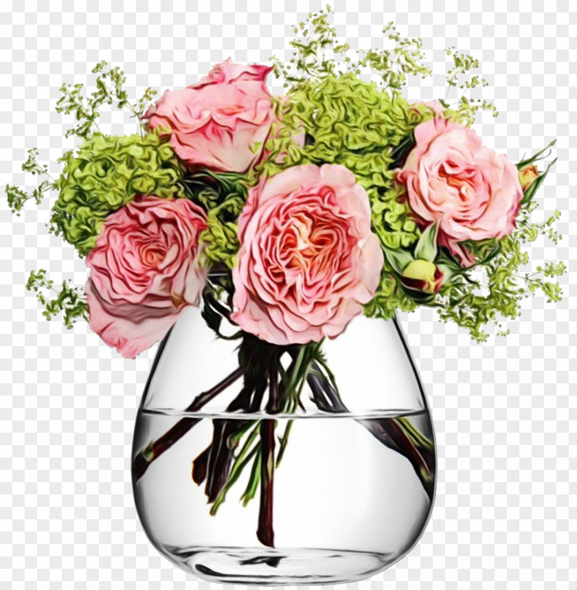 Garden Roses Vase Floral Design Flower Bouquet PNG