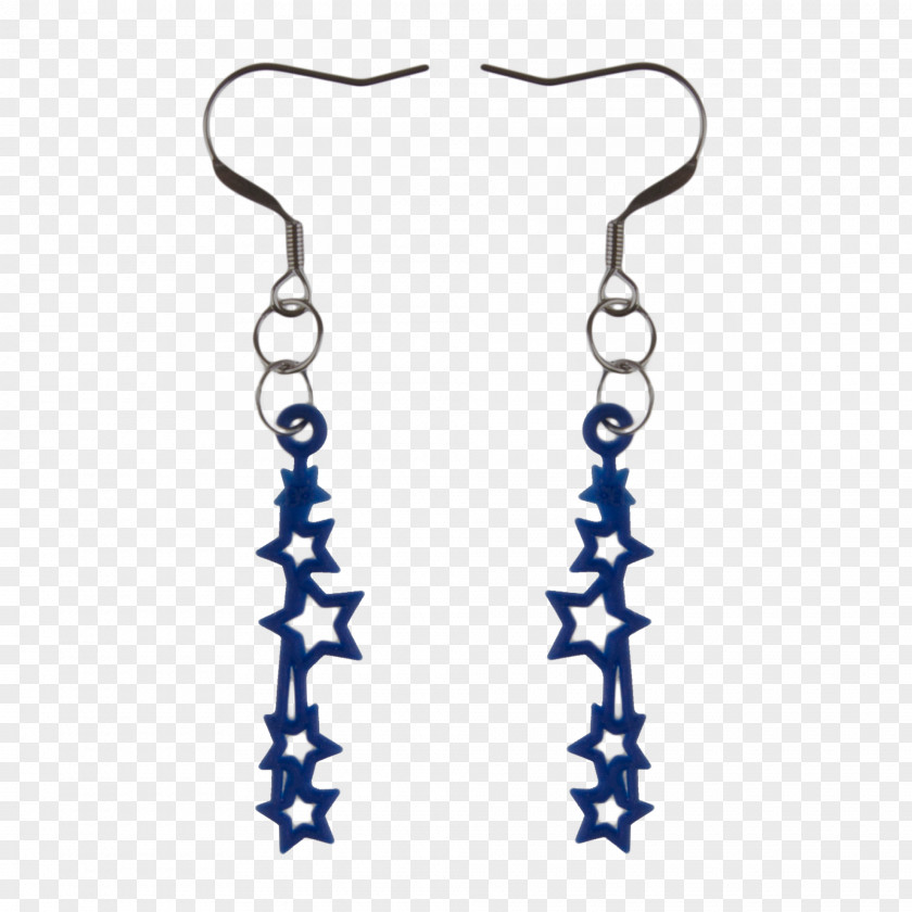 Paris Fashion Earring Cobalt Blue Body Jewellery PNG