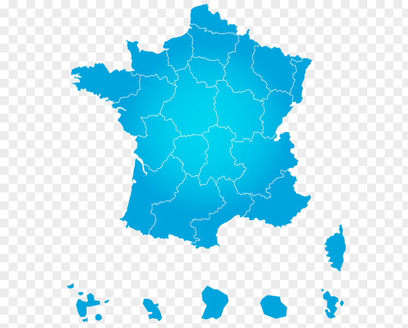 France Vector Map Blank PNG
