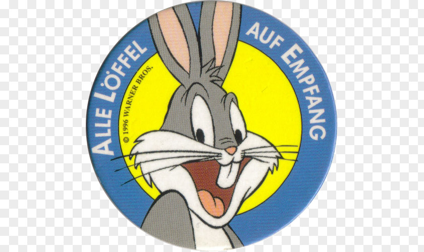 1996 Disney Dollars Bugs Bunny Rabbit Cartoon Milk Caps Illustration PNG