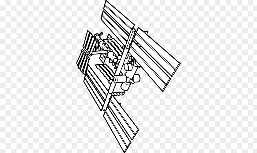 International Vector Space Station Drawing Clip Art PNG