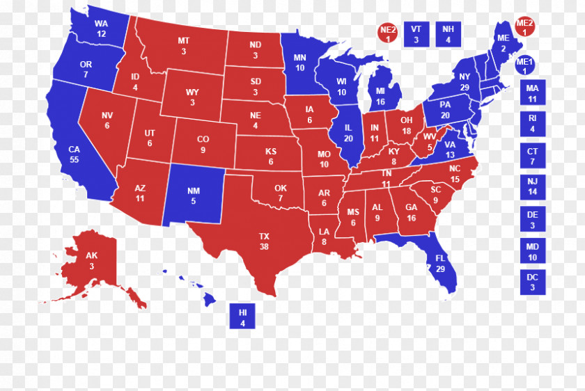 United States US Presidential Election 2016 Swing State Electoral College PNG