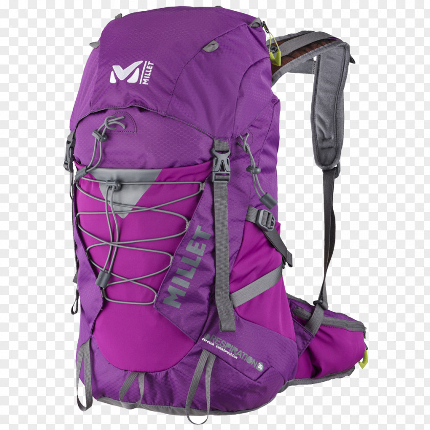 Amethyst Backpack Violet Bag Millet Respiration PNG