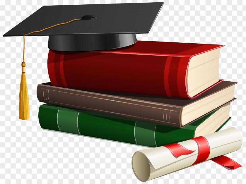 Graduation Cap Books And Diploma Clipart Square Academic Ceremony Hat Clip Art PNG