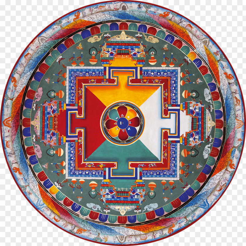 Vajra Mandala Tibetan Buddhism Sacred Temple PNG