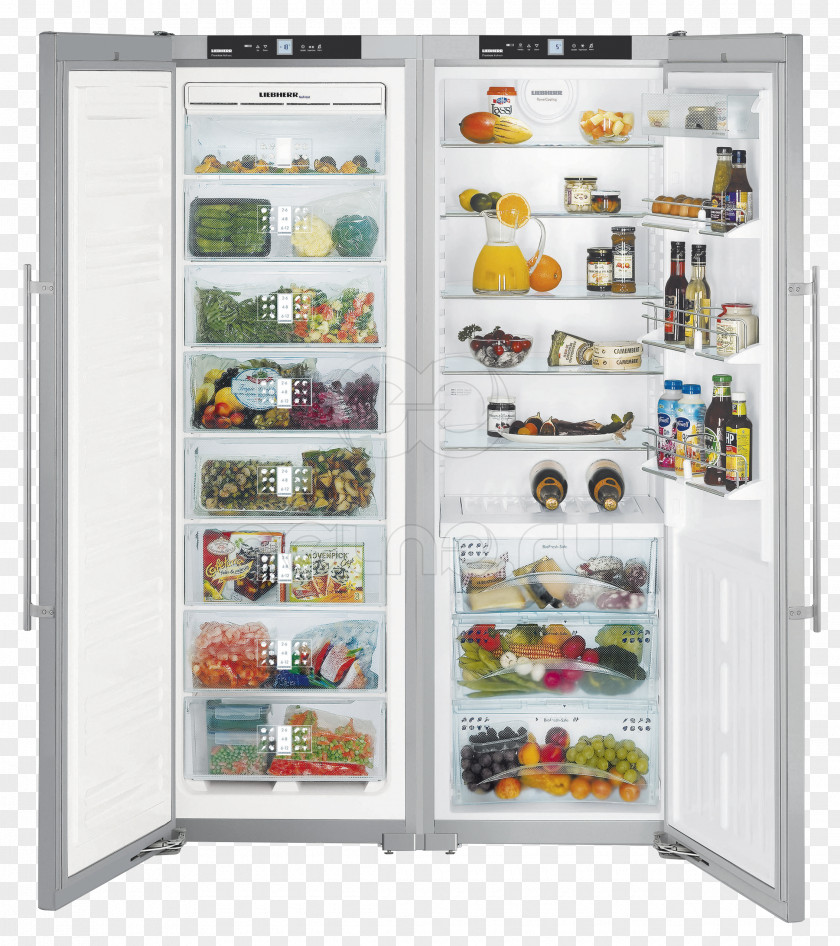 Refrigerator Liebherr Group SBSes 7253 Freezers PNG