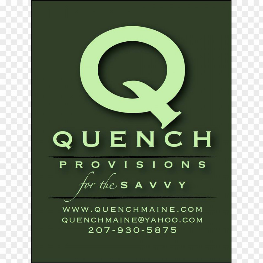 Quench Logo Font Green Brand PNG