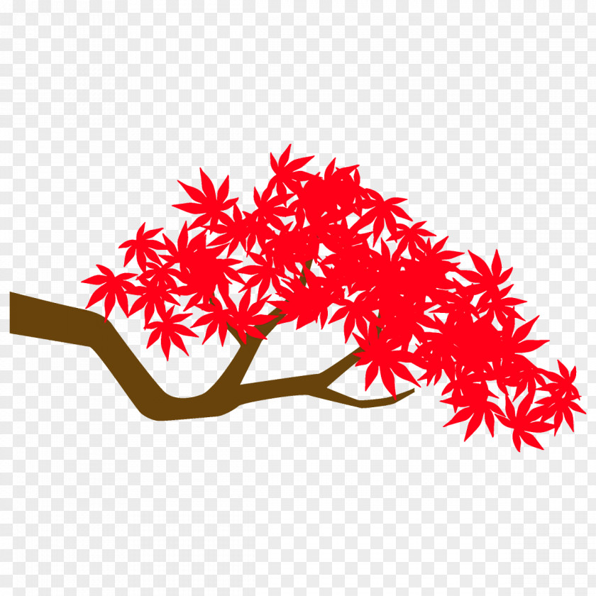 Twig Flower Maple Branch Leaves Autumn Tree PNG