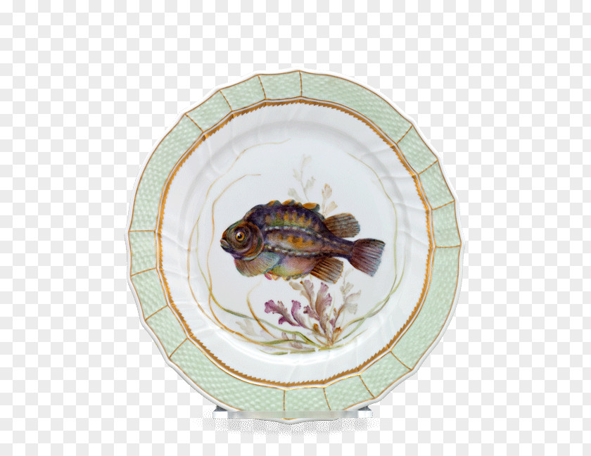 Fish Plate Flora Danica Porcelain Royal Copenhagen Platter PNG