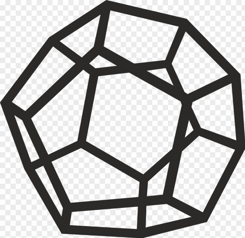 Geometric Shape Dodecahedron Clip Art PNG