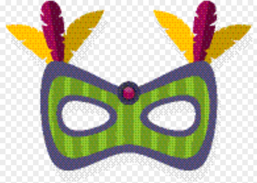 Mardi Gras Headgear Butterfly Cartoon PNG