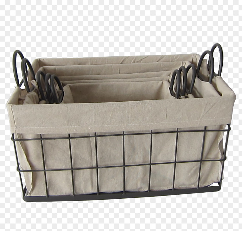 Rectangle Metal Basket PNG