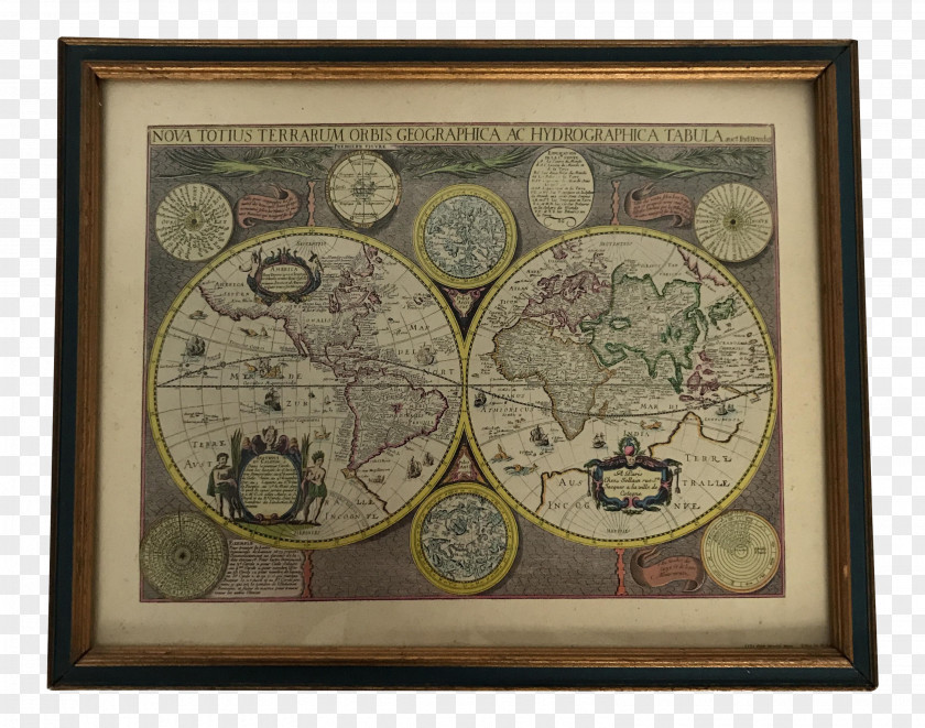 Vintage Map Early World Maps Chairish PNG