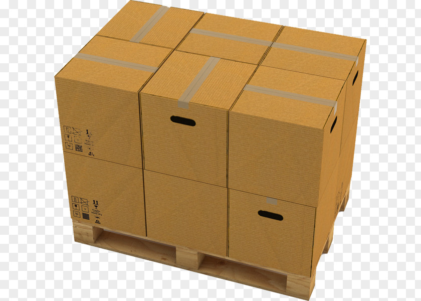 Box Paper Pallet Corrugated Fiberboard Packaging And Labeling PNG