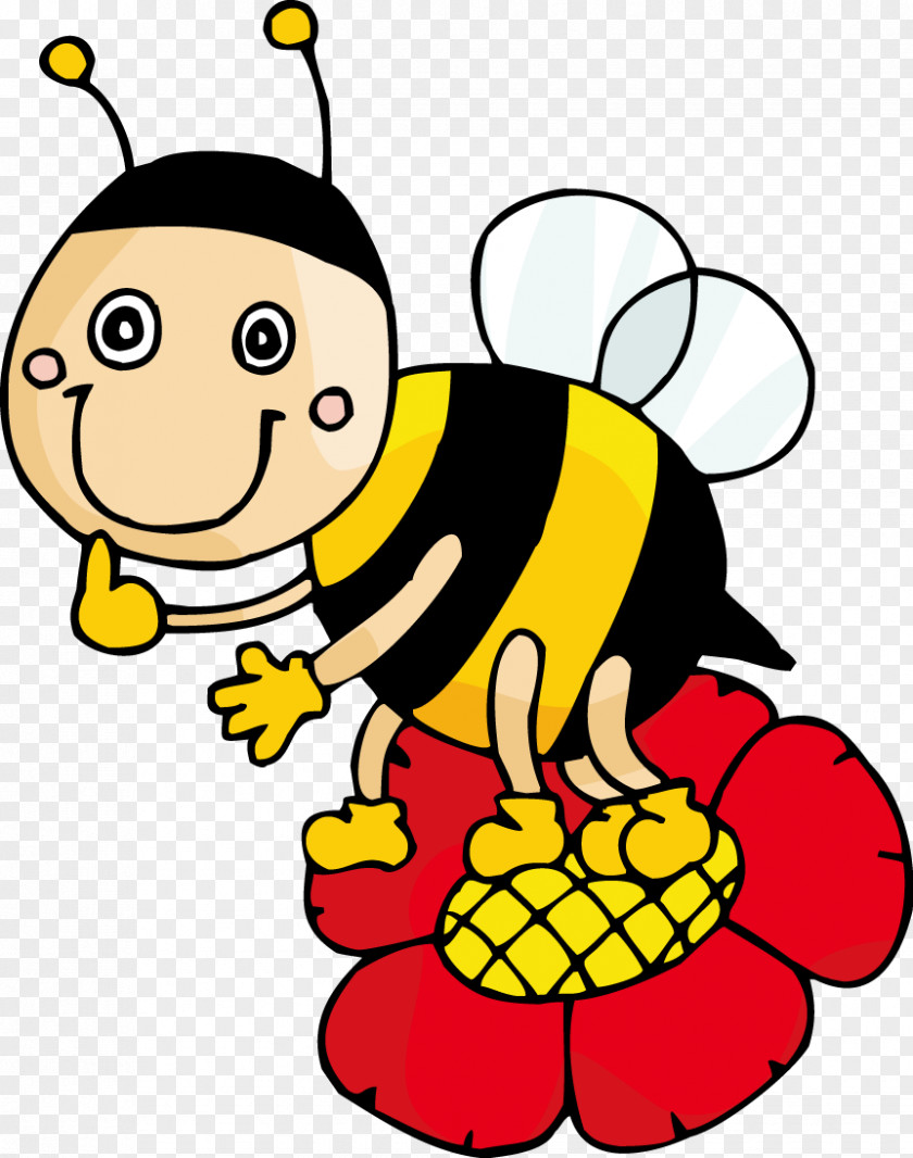 Cartoon Bee Pixel Illustration PNG