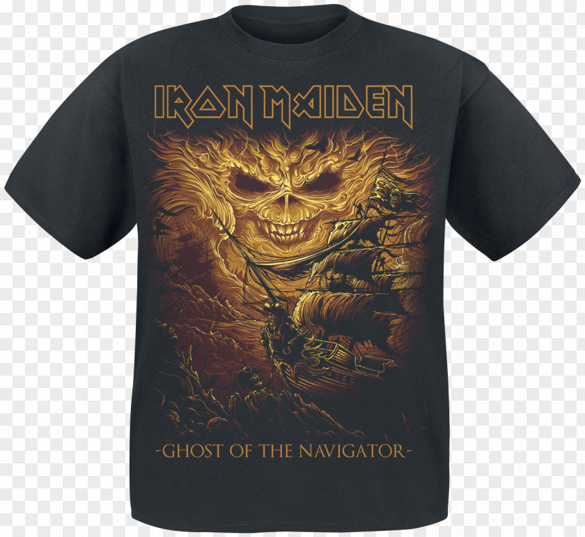 T-shirt Iron Maiden Ghost Of The Navigator Heavy Metal Musical Ensemble PNG