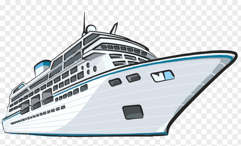 Cruise Ship Vector Graphics Clip Art Illustration PNG