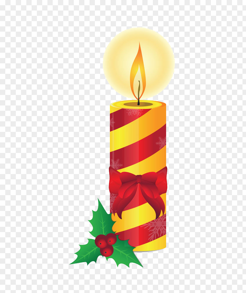 Cute Christmas Candles Candle Illustration PNG