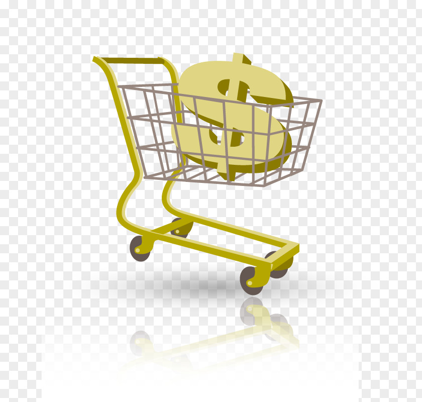 E-commerce Shopping Cart Vehicle Line PNG