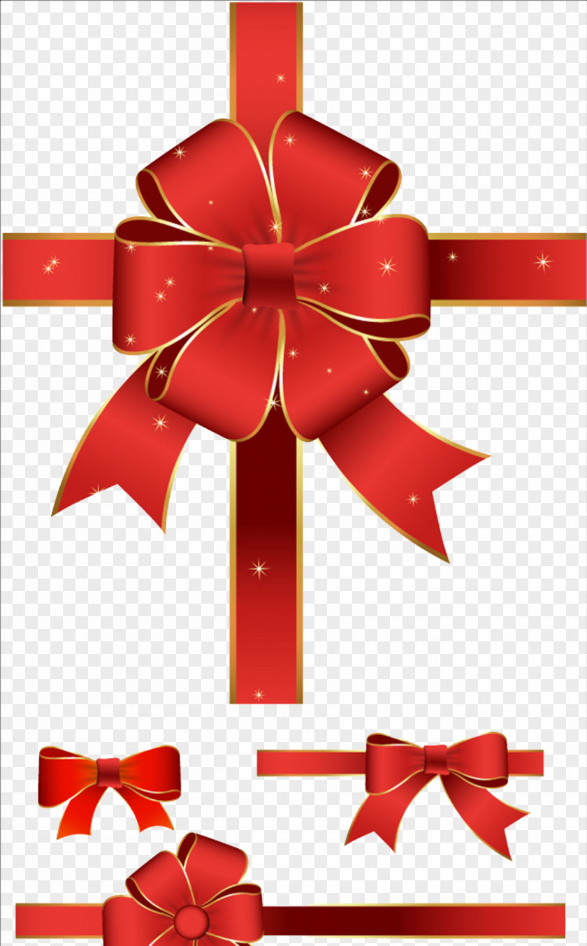 Ribbon Bow Gift Sets Wrapping Christmas PNG