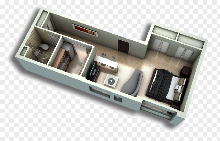 Studio Apartment Design House Room Floor Plan PNG