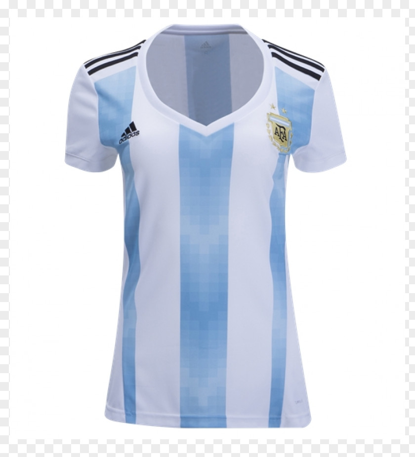 T-shirt 2018 World Cup Argentina National Football Team FIFA Women's Replica Soccer Jerseys PNG