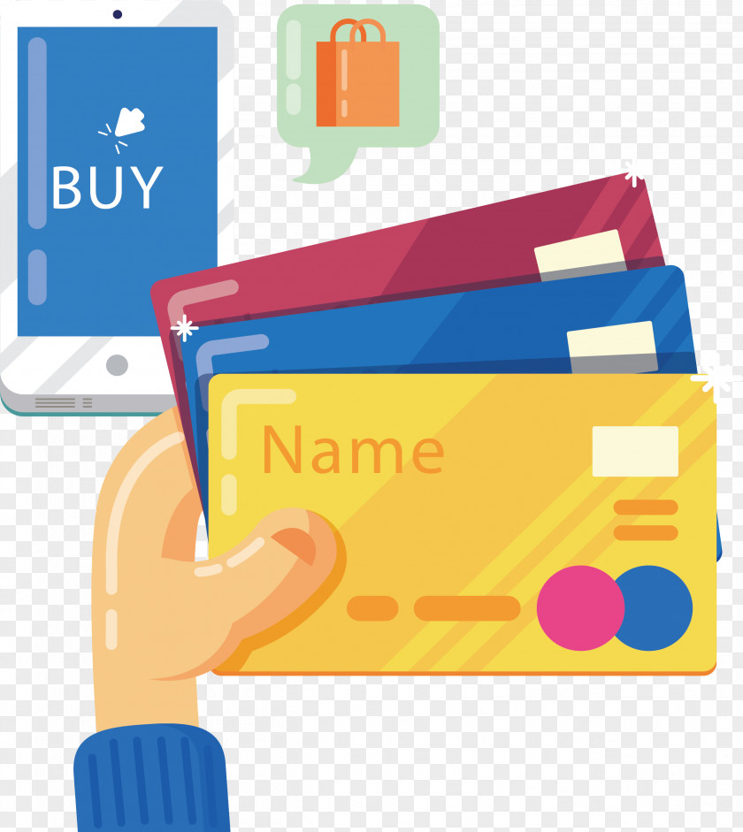 With A Credit Card In Hand Computer File PNG