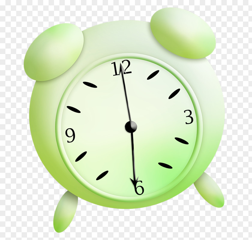 Green Alarm Clock Drawing PNG