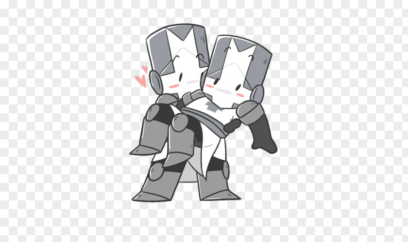 Knight Castle Crashers Black White PNG