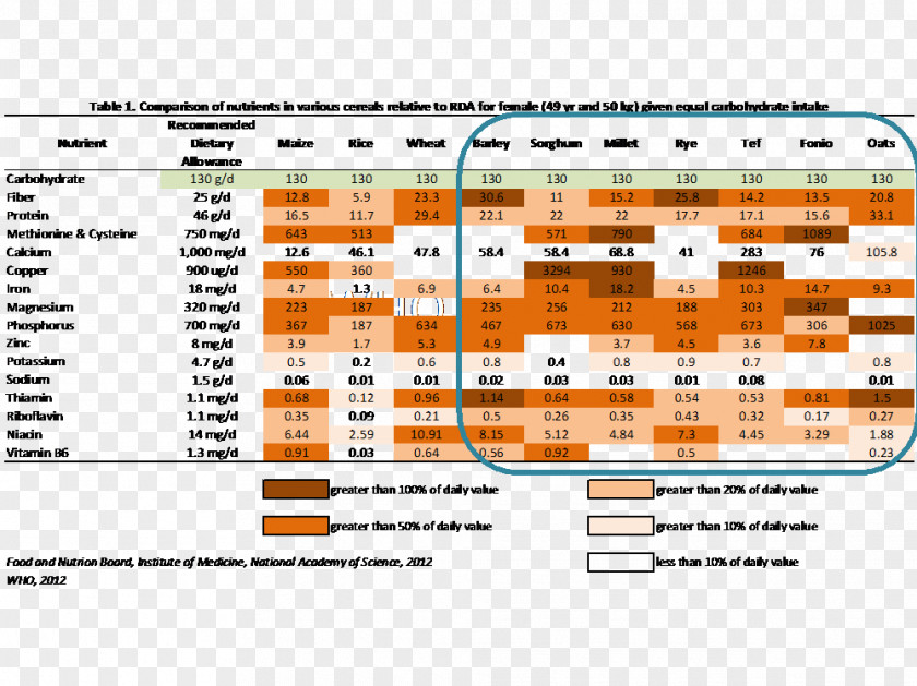 Millet Grain. Breakfast Cereal Nutrient Rice Nutrition PNG