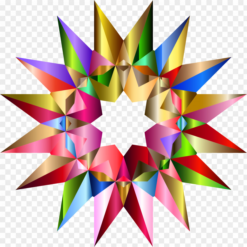 5 Star Geometry Clip Art PNG