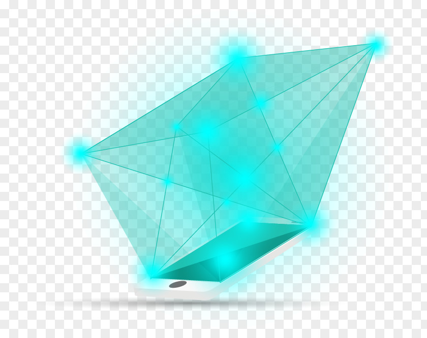 Green Light Effect Polygon Node Chart Turquoise Triangle PNG
