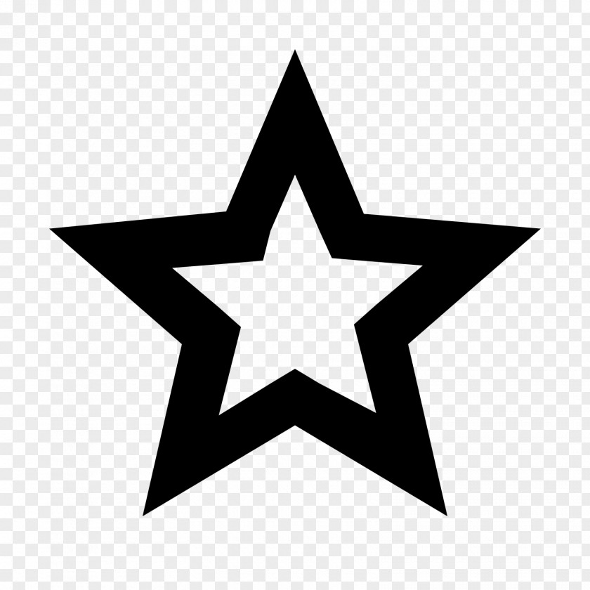 Star Black And White Clip Art PNG