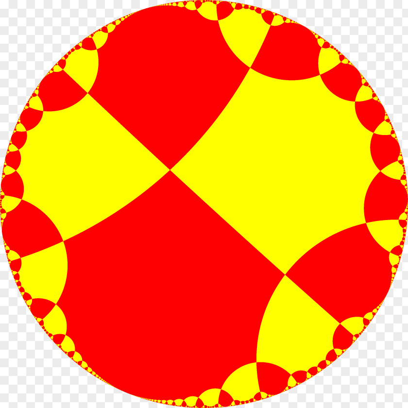 Hyperbolic Geometry Uniform Tilings In Plane Tessellation Trioctagonal Tiling PNG