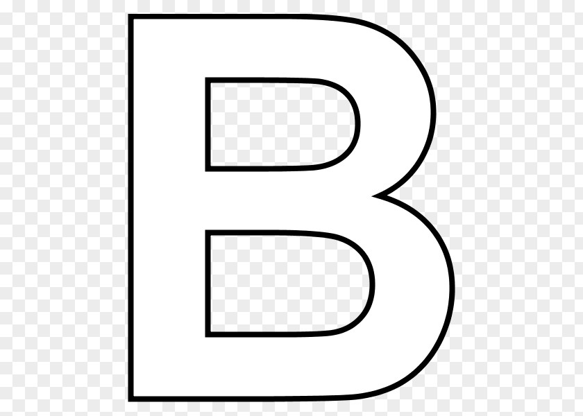 Letter B Alphabet Coloring Book Clip Art PNG