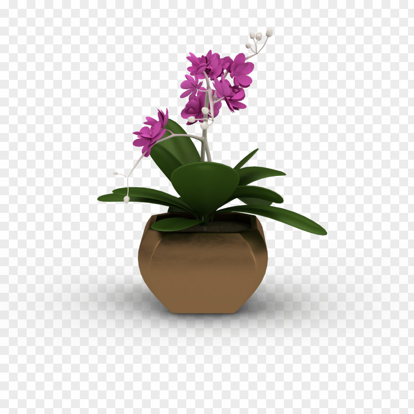 Purple Flower Bouquet 3D Computer Graphics Modeling Autodesk 3ds Max PNG